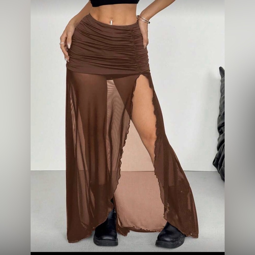 Sexy brown skirt